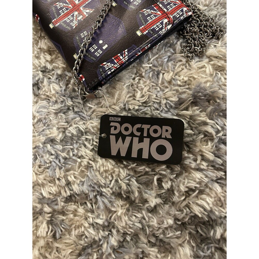 Doctor Who Wallet with Chain Police Public Call Box Pattern Crossbody New - Picture 6 of 7